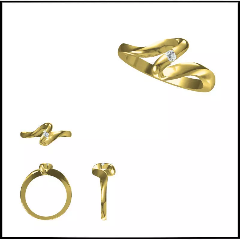 JCD Format Vintage solitaire rings types of jewelry files 3D model 3D ...