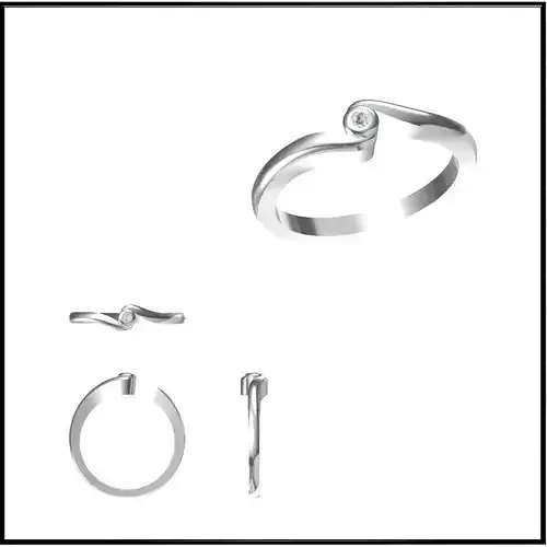 JCD Format Vintage solitaire rings rhinoceros  jewelry design