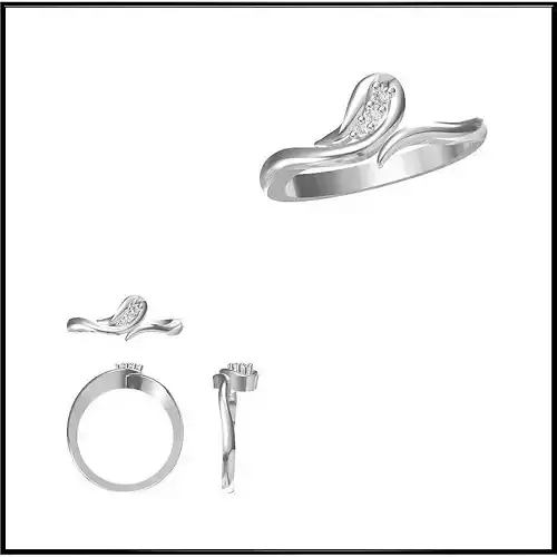 JCD Format Vintage solitaire rings jewelry cad