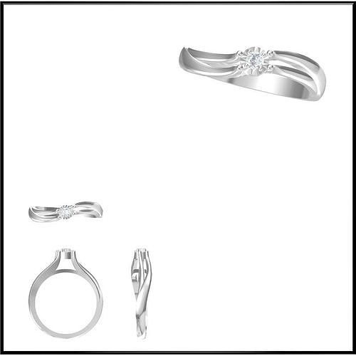 JCD Format Vintage solitaire rings for sale jewelry files 3D print model