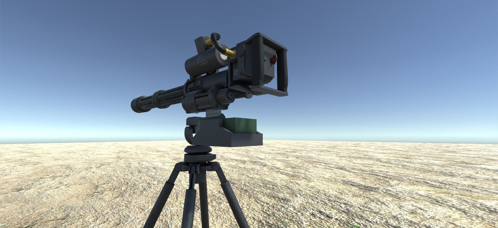 Low Poly Sentry Gun Low-poly 3D model_6
