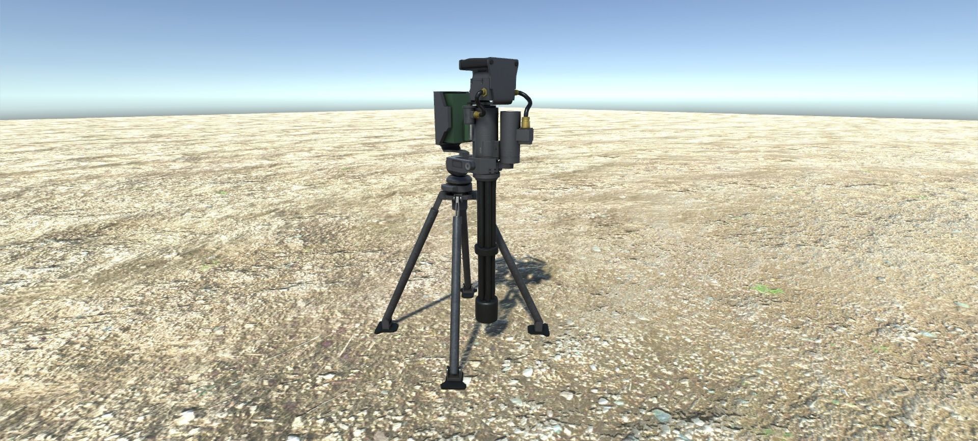 Low Poly Sentry Gun Low-poly 3D model_8