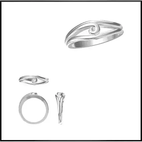 JCD Format Vintage solitaire rings  jewelry cad