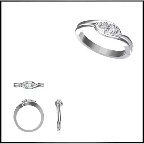 JCD Format Unique solitaire rings jewelry cam