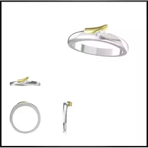 JCD Format Unique solitaire rings jewellery cad design