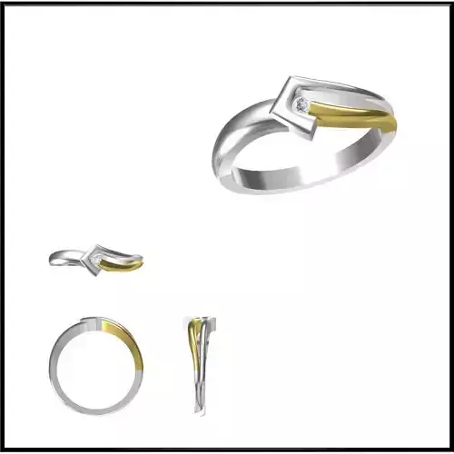 JCD Format Unique solitaire rings jewelcad
