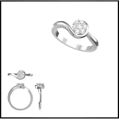 JCD Format Unique solitaire rings cad solitaire ring design