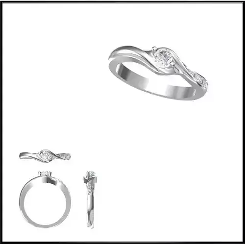 JCD Format Unique solitaire rings autodesk jewelry design