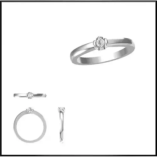 JCD Format Minimalist solitaire rings rhino  jewelry