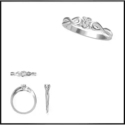 JCD Format Minimalist solitaire rings metal file