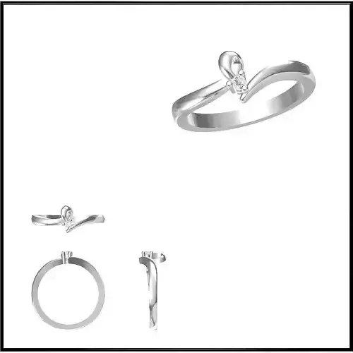 JCD Format Minimalist solitaire rings jewelry cad cam masters