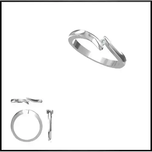 JCD Format Minimalist solitaire rings jewelcad