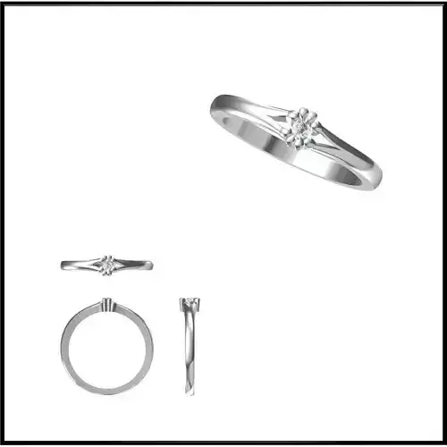 JCD Format Minimalist solitaire rings cad solitaire ring