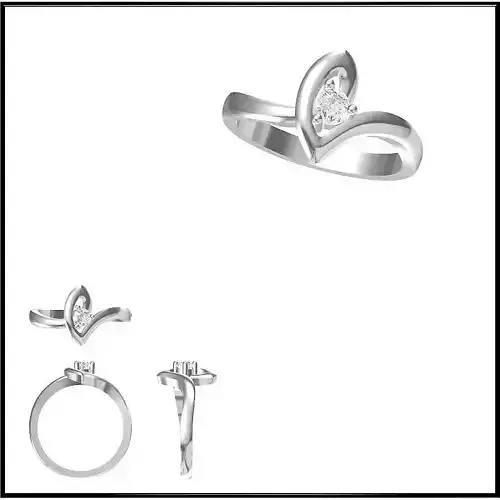 JCD Format Minimalist solitaire rings cad ring design