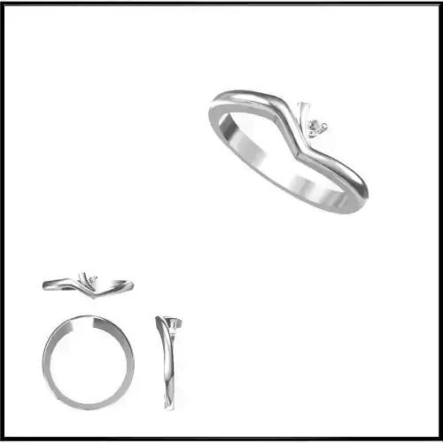 JCD Format Minimalist solitaire rings cad cam jewelry design