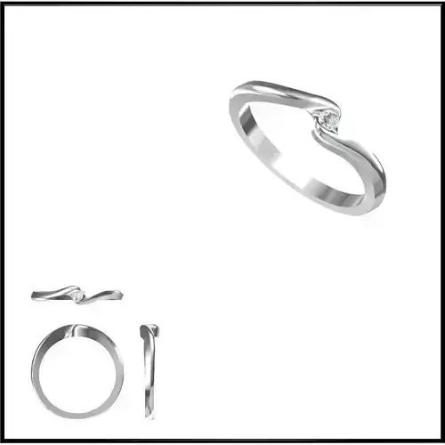 JCD Format Minimalist solitaire rings autocad jewelry
