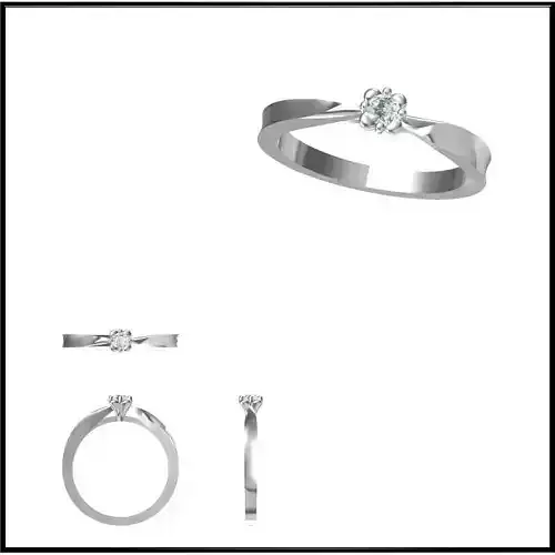 JCD Format Minimalist solitaire rings  jewelry cad
