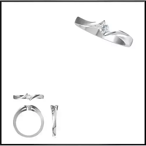 JCD Format Minimalist solitaire rings  files jewelry