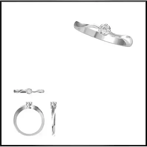 JCD Format Minimalist solitaire rings  cad jewelry design