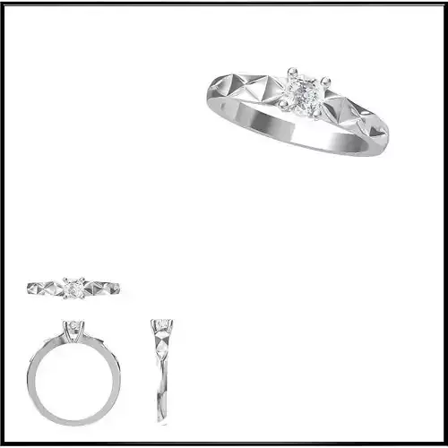 JCD Format Mens solitaire rings metal file for jewelry making