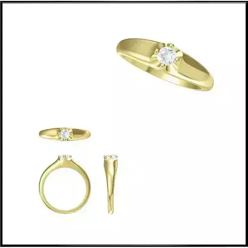 JCD Format Mens solitaire rings cad cam jewelry design