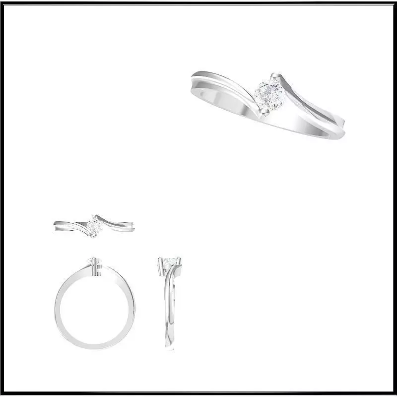 JCD Format Mens solitaire rings cad cam jewelry 3D model 3D printable ...