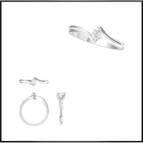 JCD Format Mens solitaire rings cad cam jewelry 3D model 3D printable ...