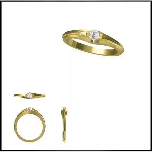 JCD Format Mens solitaire rings autocad jewelry