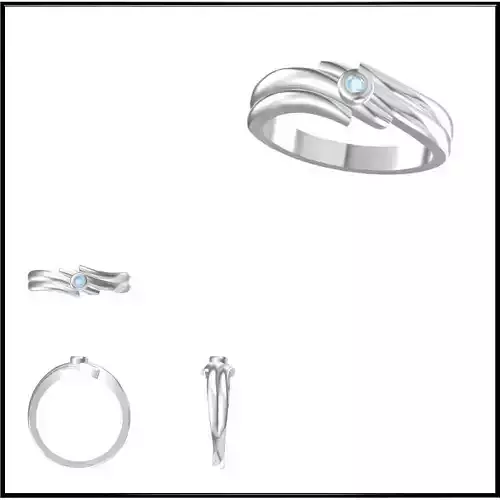 JCD Format  Diamond solitaire rings rhinoceros  jewelry design