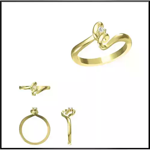 JCD Format  Diamond solitaire rings  jewelry cad