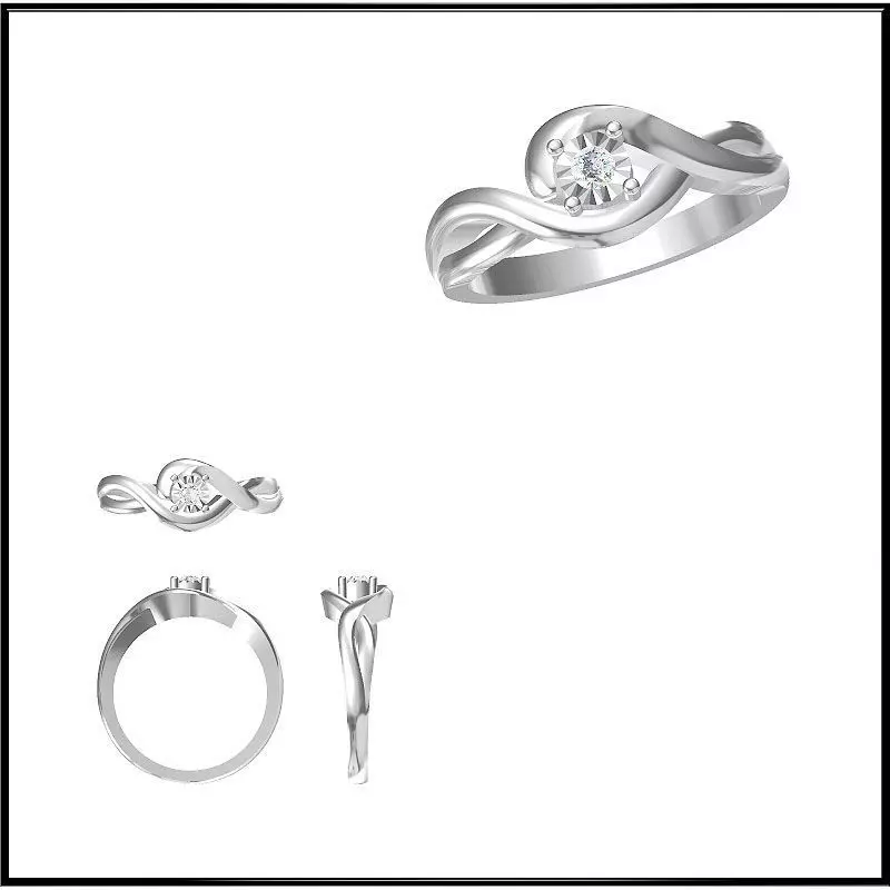JCD Format Cheap solitaire rings cad jewelry design 3D print model