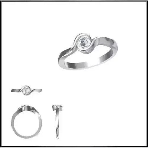 JCD Format Art deco solitaire ring  jewelry