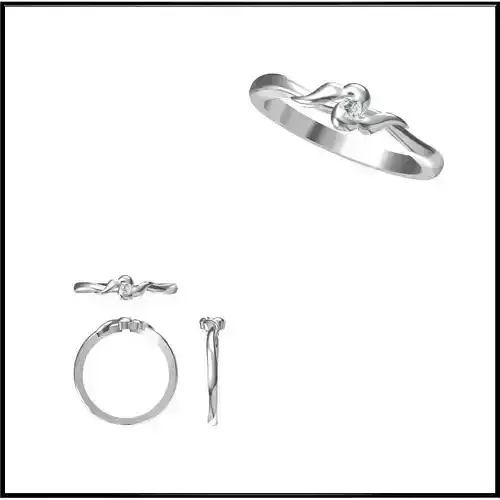 JCD Format Vintage style solitaire rings  jewelry cad