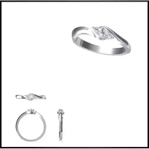 JCD Format Vintage style solitaire rings autodesk jewelry design