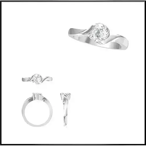 JCD Format Vintage style solitaire rings  jewelry files for sale