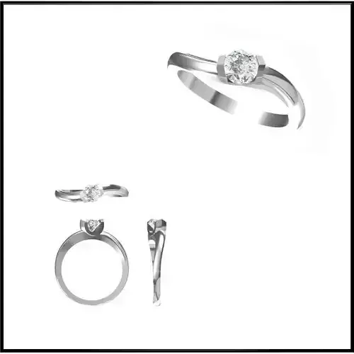 JCD Format Vintage style solitaire rings  jewellery design