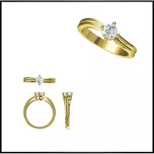 JCD Format Vintage style solitaire rings jewelry cad cam masters