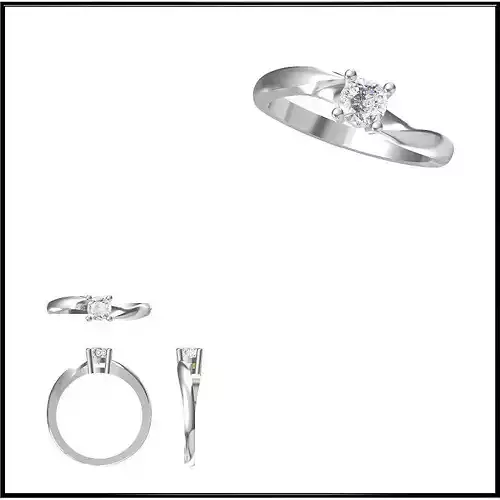 JCD Format Vintage style solitaire rings