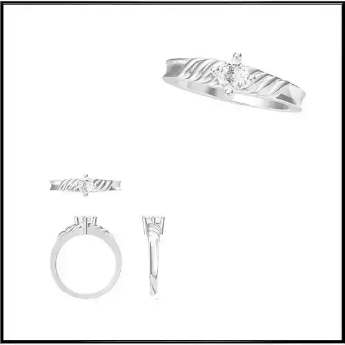 JCD Format Vintage style solitaire rings cad Diamond jewellery