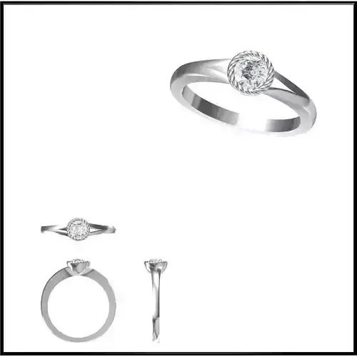 JCD Format Vintage style solitaire rings  cad jewelry design