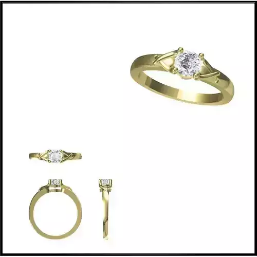 JCD Format Vintage style solitaire rings rhino  jewelry