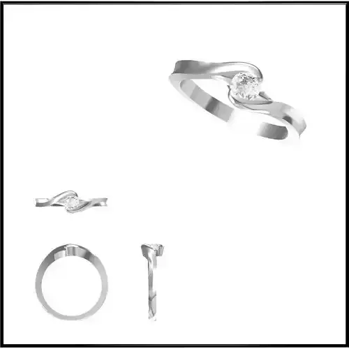 JCD Format Vintage style solitaire rings cad cam jewelry design