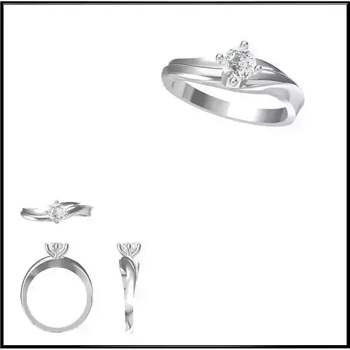 JCD Format Vintage style solitaire rings ring cad