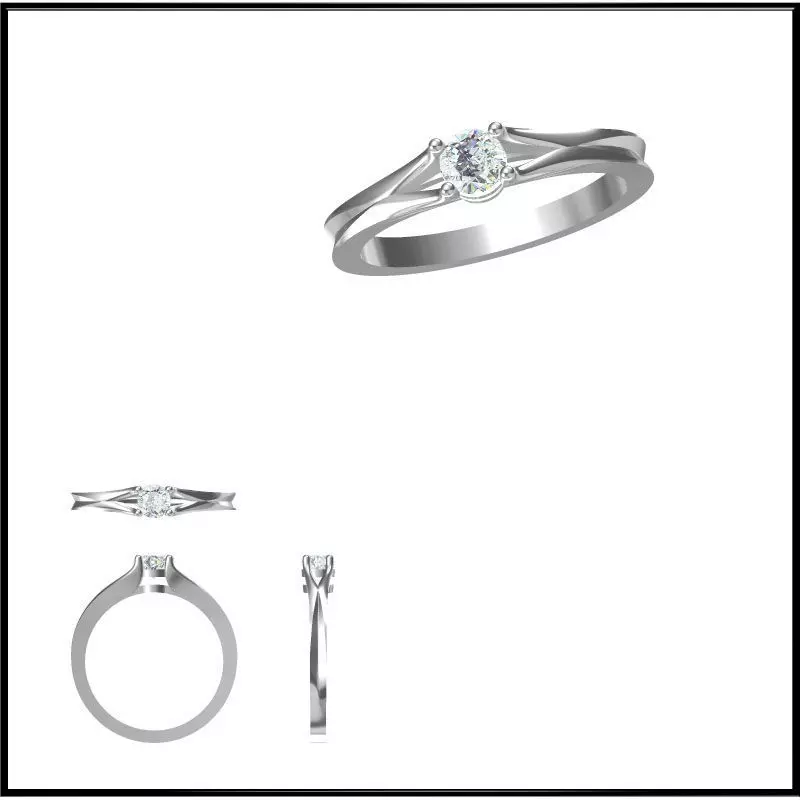JCD Format Vintage style solitaire rings cad cam jewelry 3D model 3D ...
