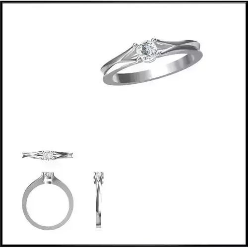 JCD Format Vintage style solitaire rings cad cam jewelry