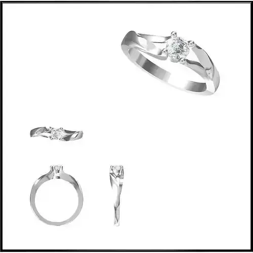 JCD Format Vintage style solitaire rings jewelers file set