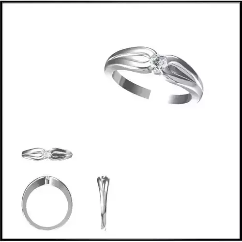 JCD Format Vintage style solitaire rings cad ring design