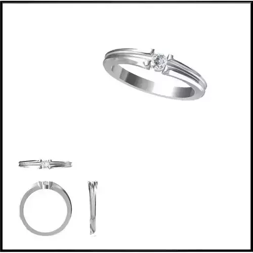 JCD Format Vintage style solitaire rings jewelcad 