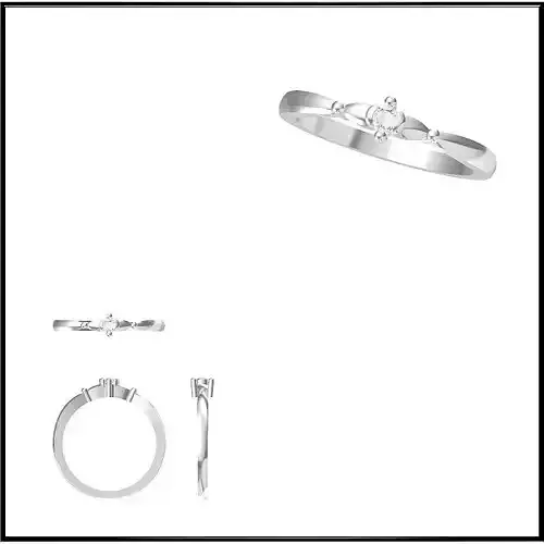 JCD Format Vintage style solitaire rings jewellery cad design