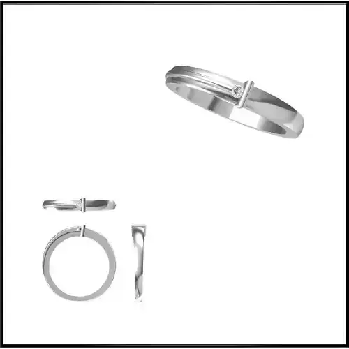 JCD Format Vintage style solitaire rings jewelry cad